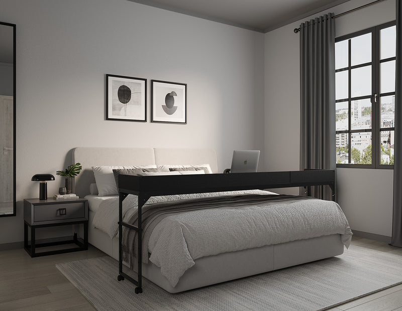 DreamDesk Midnight Black Luxe tafel voor over het bed 213