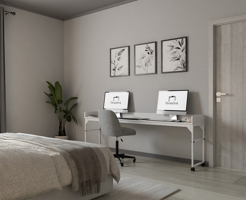 DreamDesk Arctic White Luxe tafel voor over het bed 213