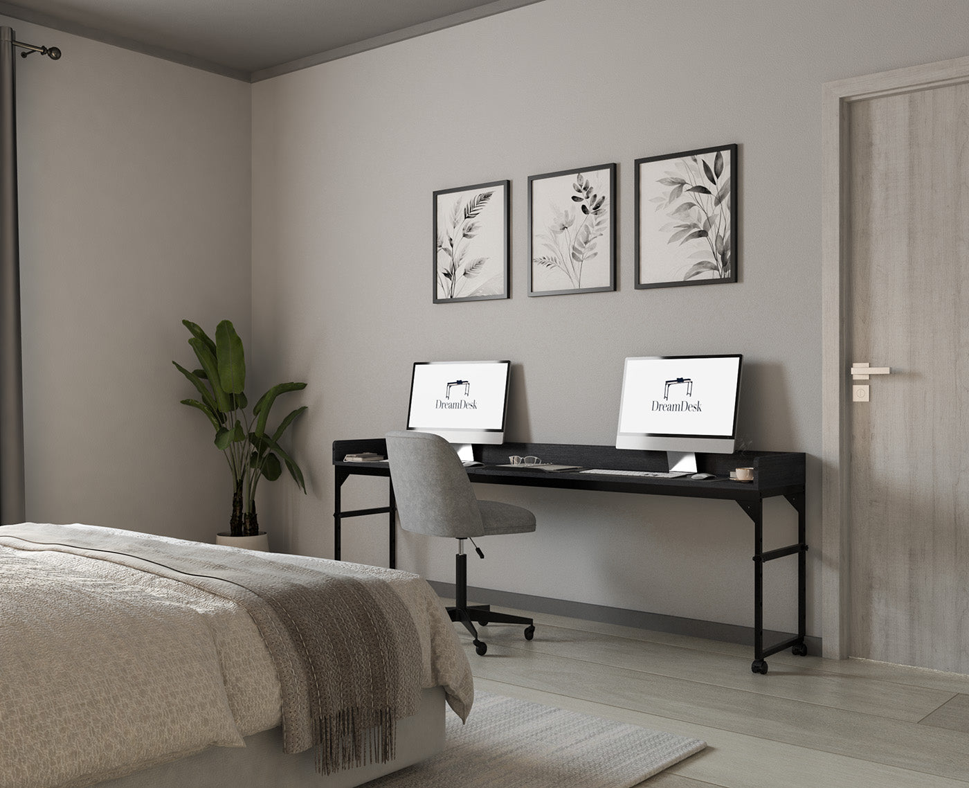 DreamDesk Silver Slate Luxe tafel voor over het bed 213