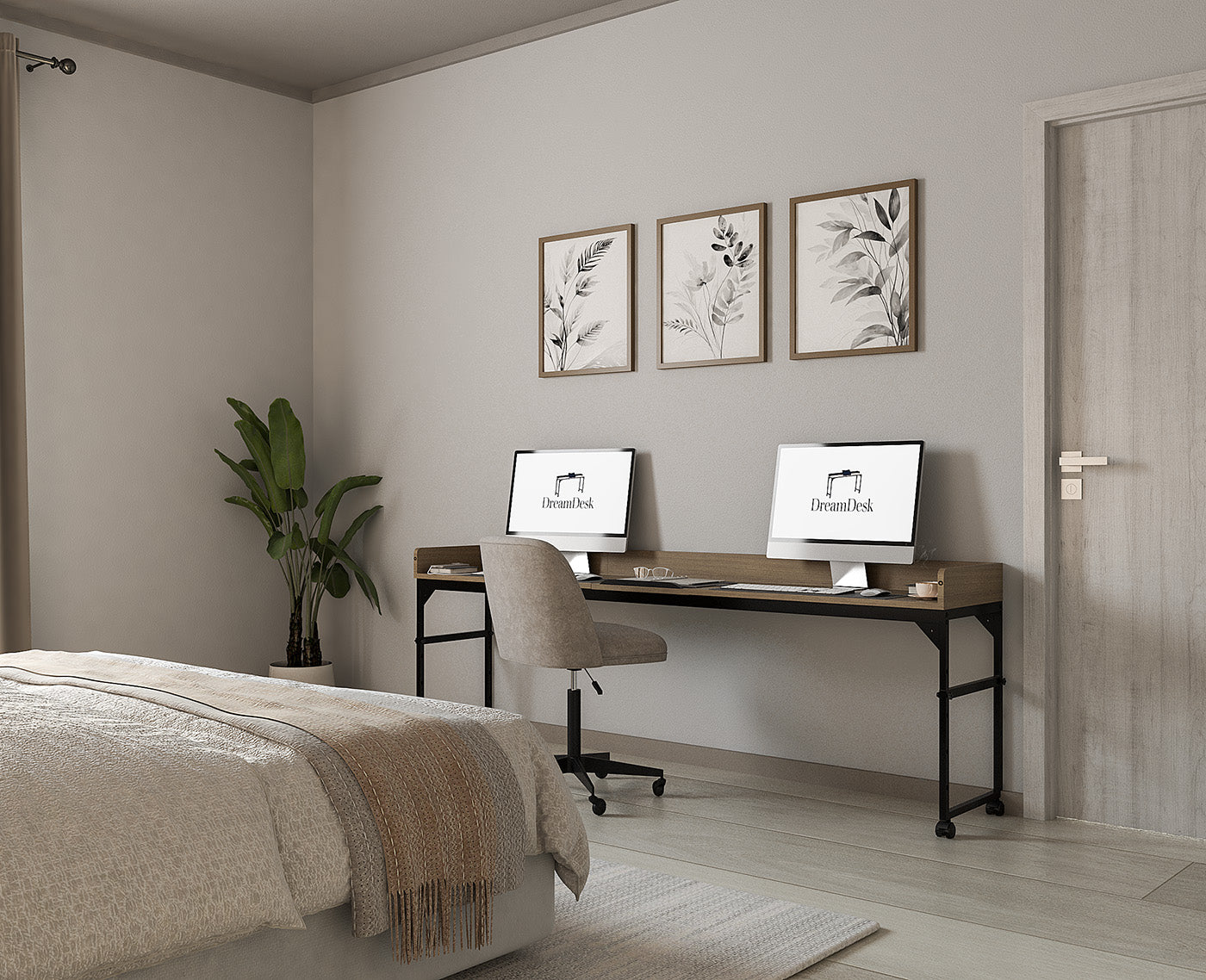 DreamDesk Oakwood Luxe tafel voor over het bed 213