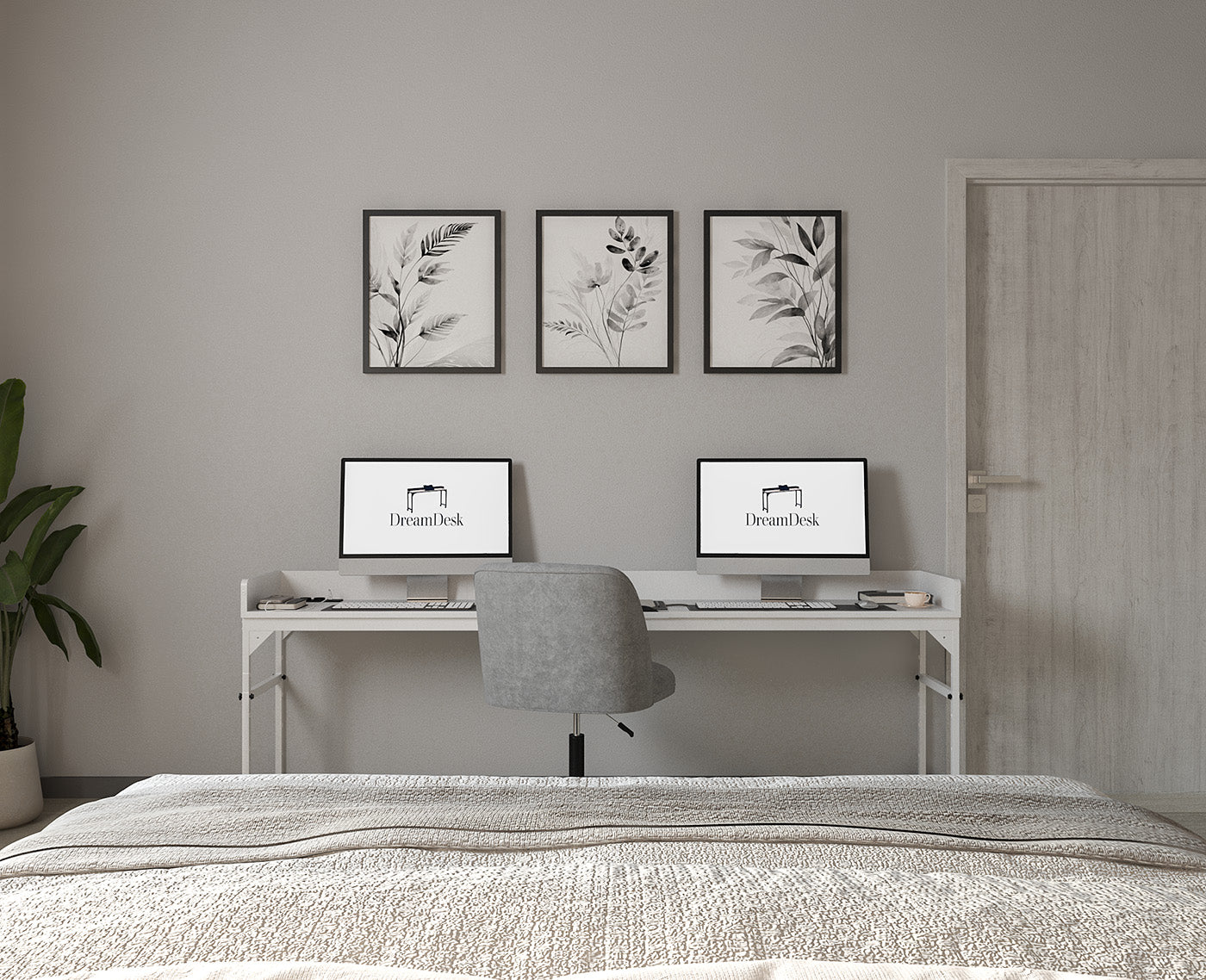 DreamDesk Arctic White Luxe tafel voor over het bed 213