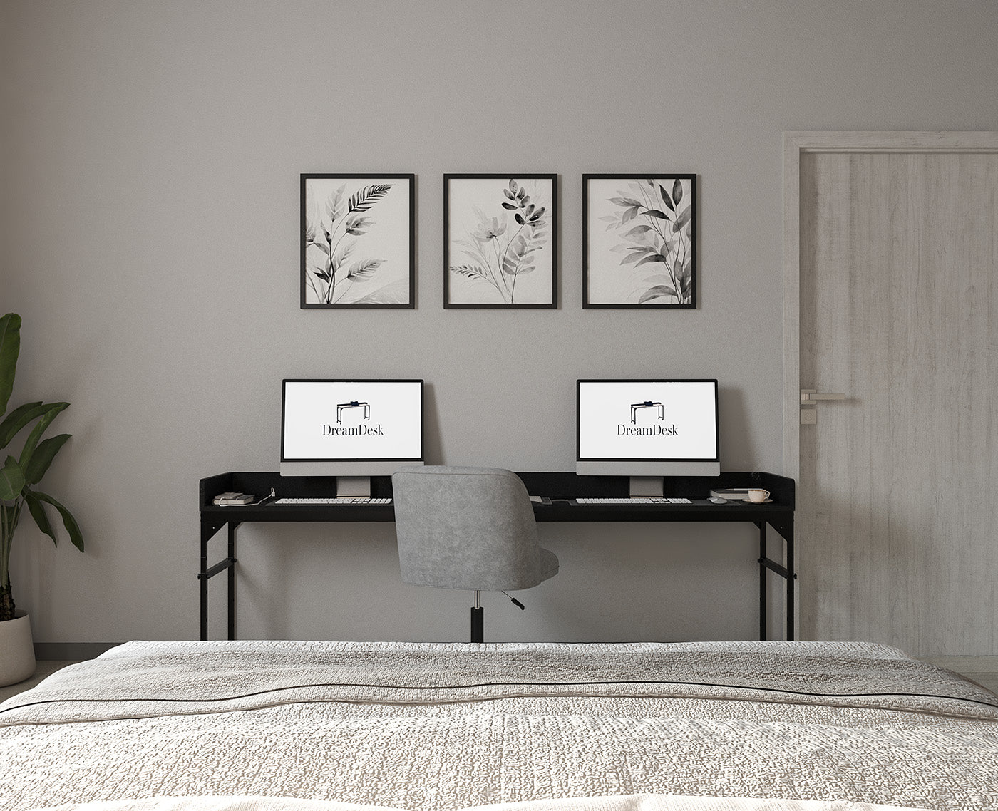 DreamDesk Midnight Black Luxe tafel voor over het bed 213