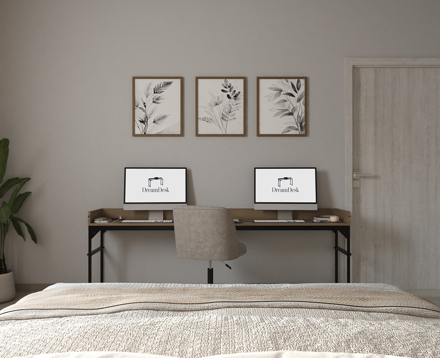 DreamDesk Oakwood Luxe tafel voor over het bed 213