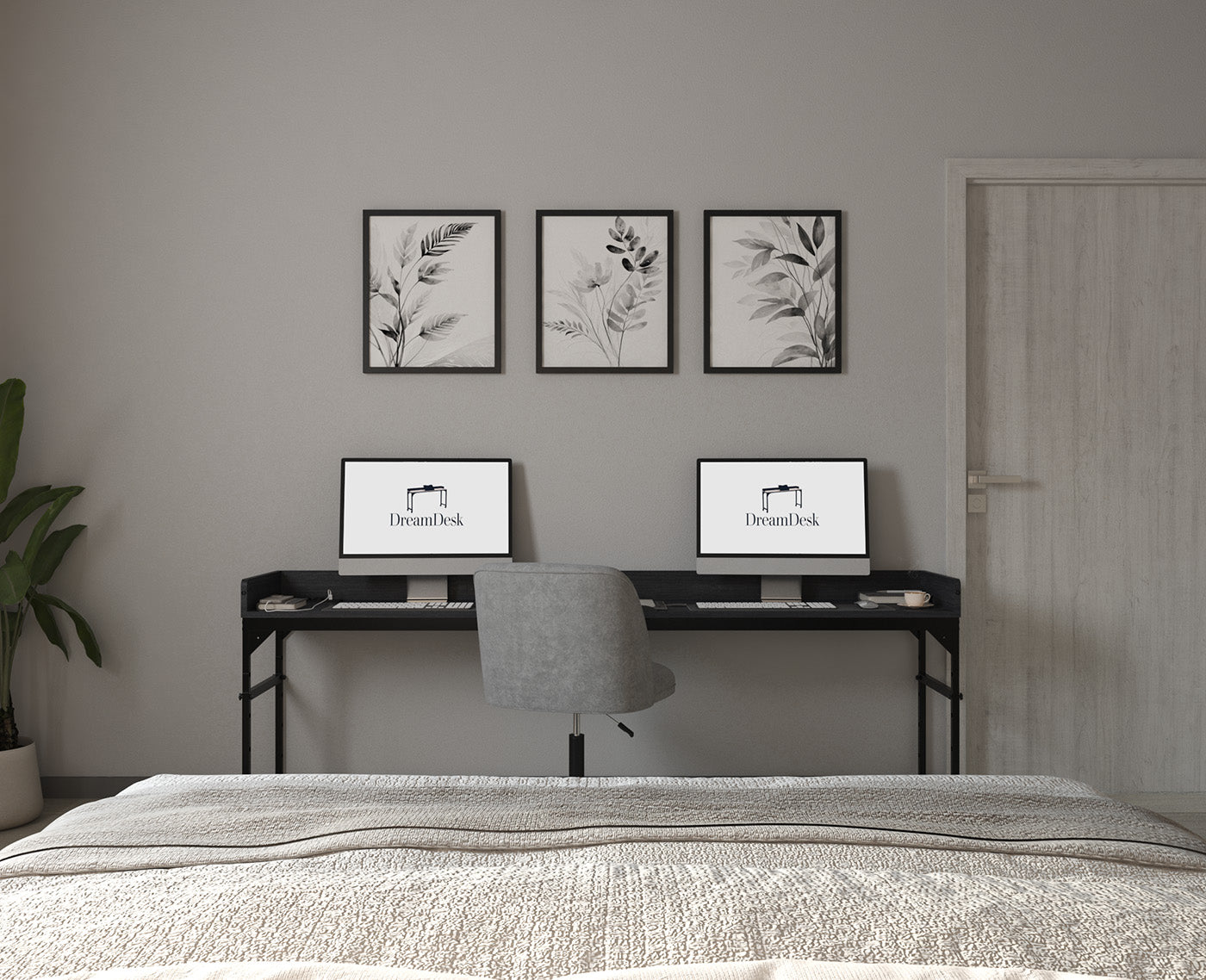 DreamDesk Silver Slate Luxe tafel voor over het bed 213