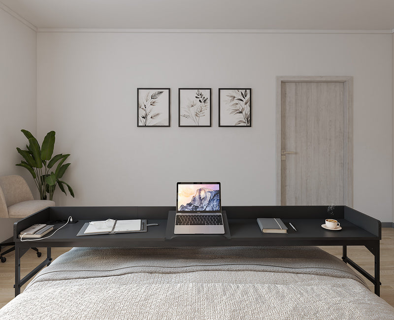DreamDesk Midnight Black Luxe tafel voor over het bed 213
