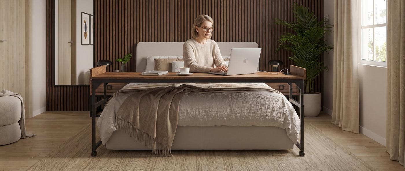Werken vanuit bed